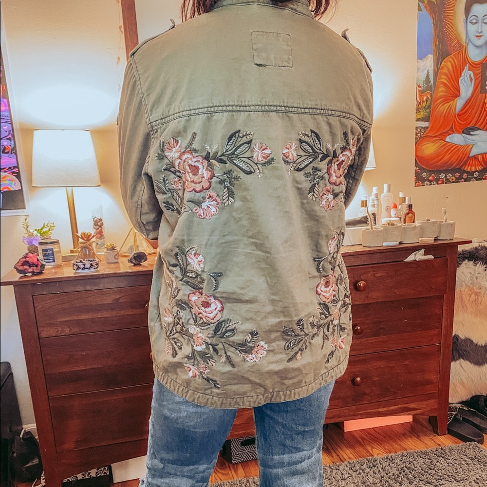 Floral Military Jacket